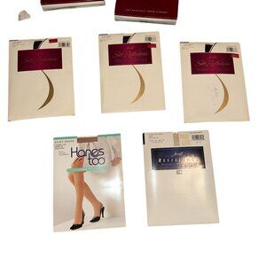 New Vtg Hanes Silk Refelcetions Womens Pantyhose Size CD Resilience Too 5 Pairs